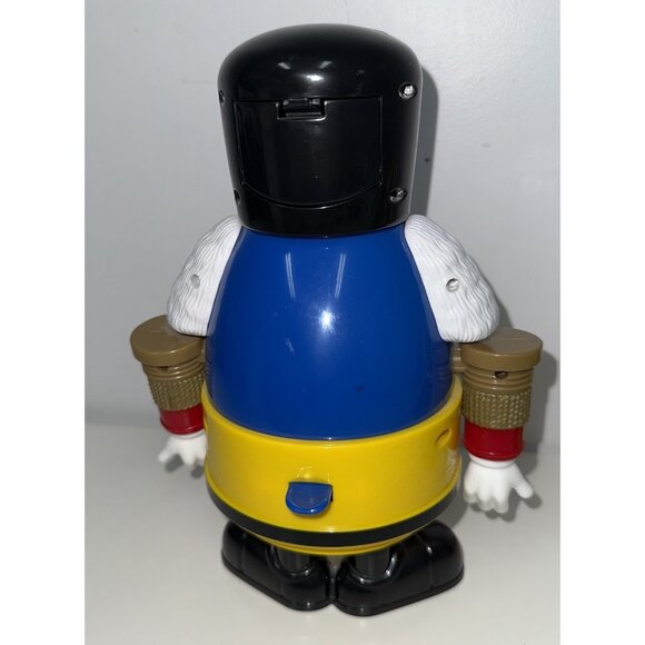 M&M Candy Dispenser Nutcracker Blue Yellow Holiday Limited Edition Toy Soldier - Picture 3 of 4